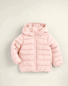 Toddler Girl Midweight Packable Puffer - Pink, image 2 of 5 slides